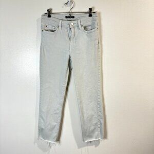 Lauren Ralph Lauren Premier Straight Ankle Jeans Size 2 Turquoise Blue Denim Mid